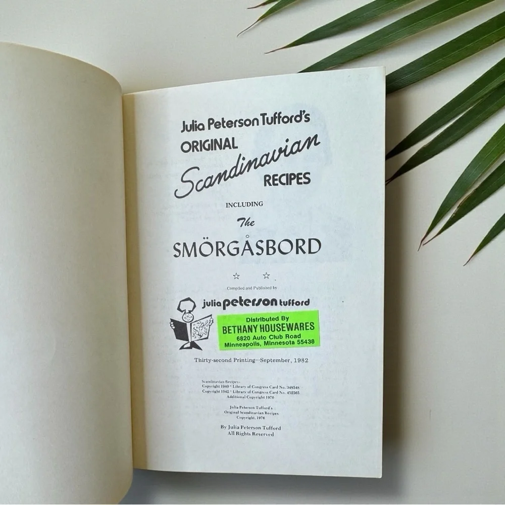 Julia Peterson Tufford’s Original Scandinavian Recipes – Vintage Nordic Cookbook